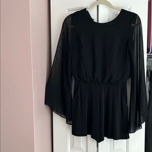 Topshop sheer sleeve romper